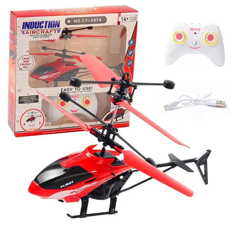 Mini Remote Control Induction Helicopter Indoor Gesture Suspension Drone Drop resistant Charging Remote Control Children's Toy