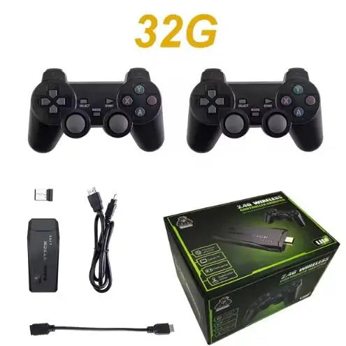 M8 TV Stick Video Game Console 2.4G Double Wireless Controller 4K 20000 Games 32GB Retro Games for Children Christmas Gift