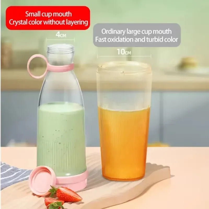Mini Electric Juicer Cup 6 Blades Blender Milkshake Machine USB Portable Fruit Milk Mixing Tool Fresh Juice Blender