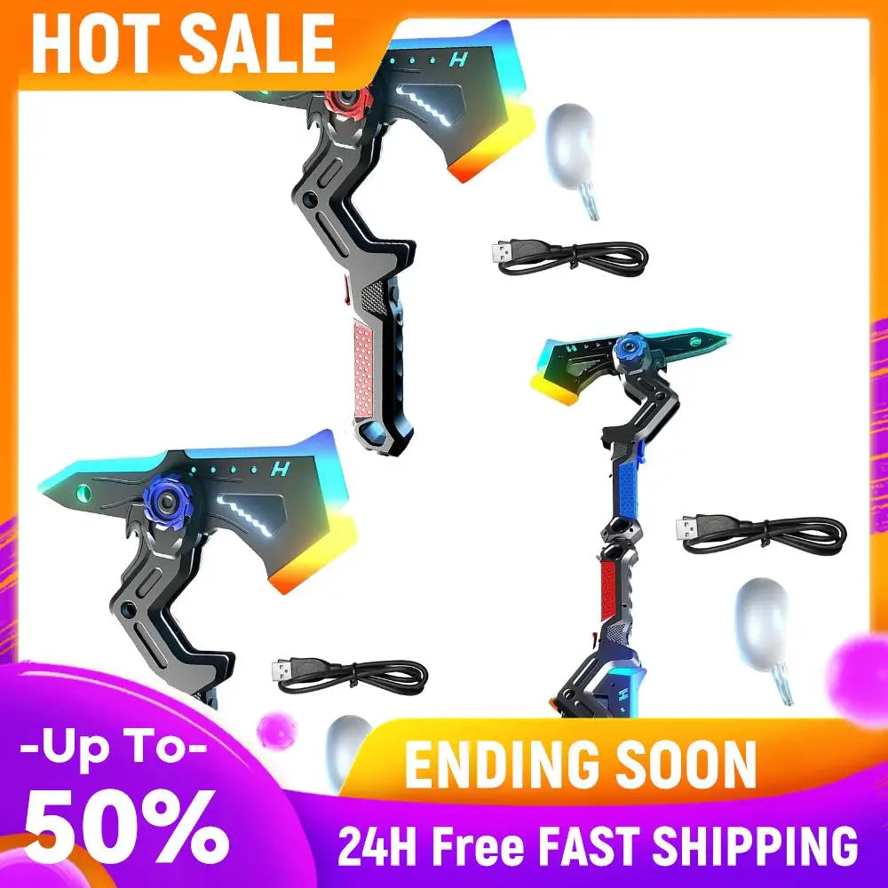 2-in-1 Deformable Mechanical Sword Axe Transformable Light Up Axe Sword Toy for Halloween Costume Holiday Party Accessories