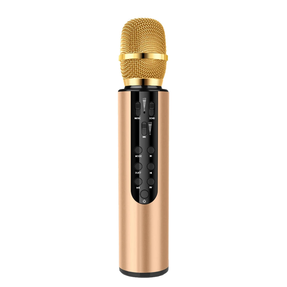 2.4G Wireless KTV Microphone Speaker， All-in-One with Professional Sound Effects， for Home Karaoke， Outdoor， Party， Portable
