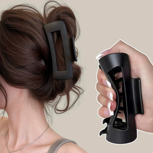 New Soft Silicone Hair Claws for Women Korean High-End Anti Fall Large Shark Clip Without Hurting Head Simple Hollow Accessory