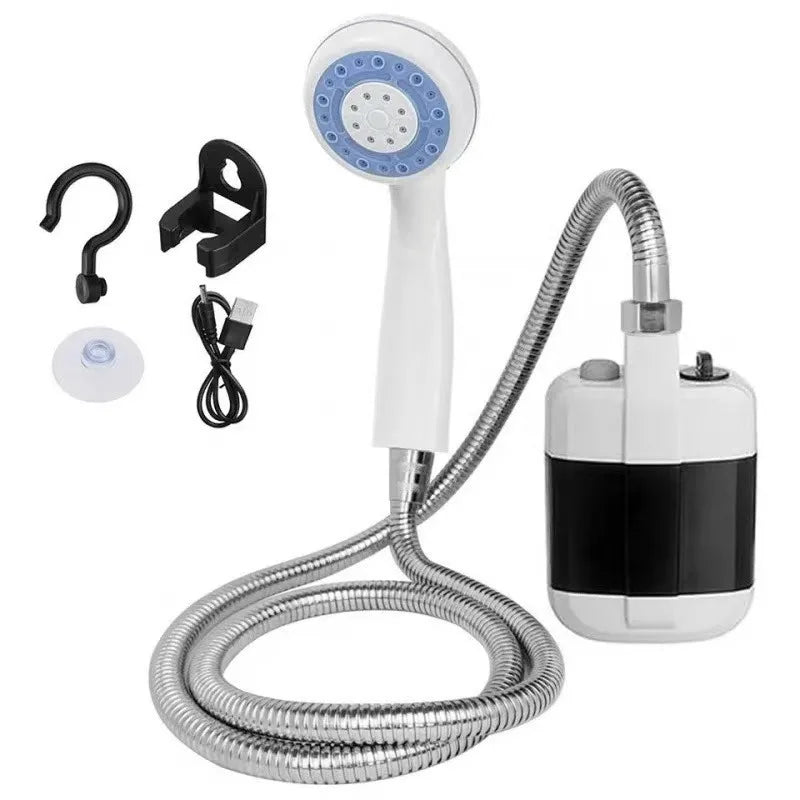 Portable Electric Shower Pump USB Rechargeable Camping Shower Handheld Showerhead Water Pump Kit for Van Life Outdoor Travel