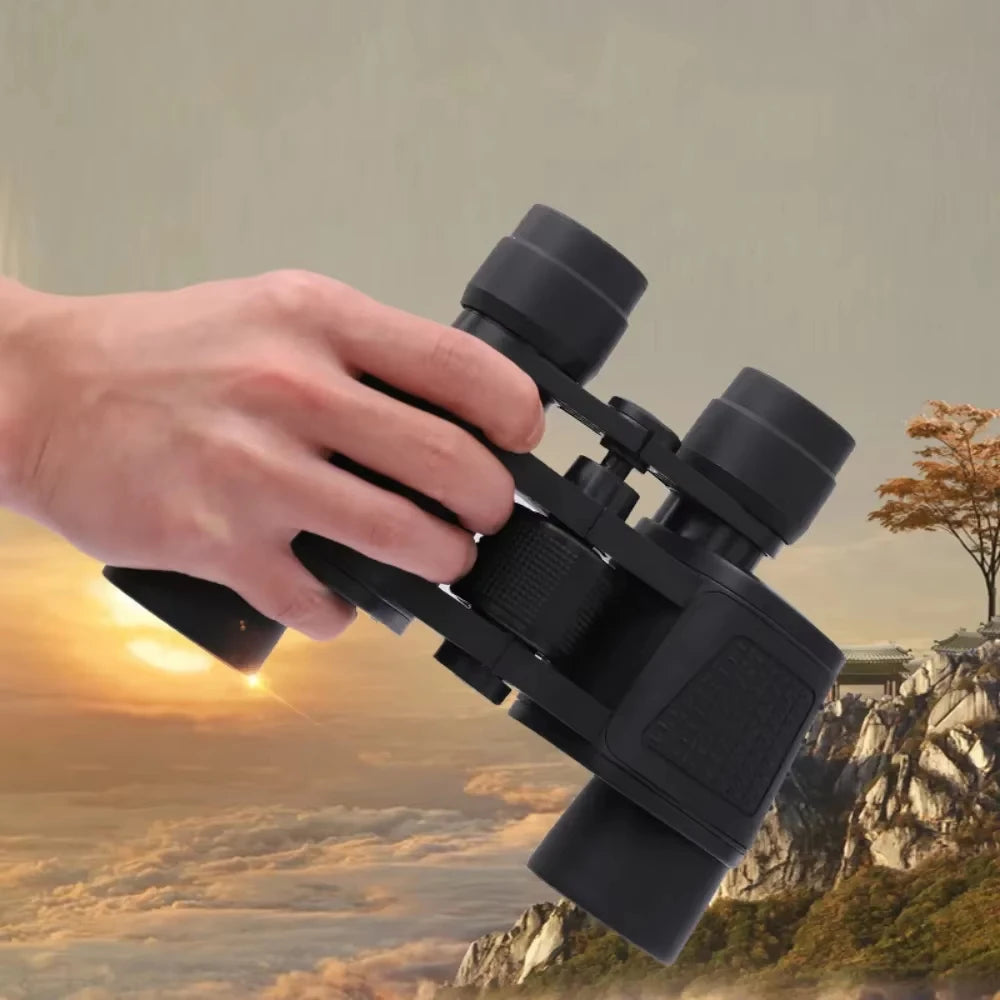 80x80 adult powerful binoculars, durable, optical glass lens for hunting, high-definition high-power for travel and sightseeing