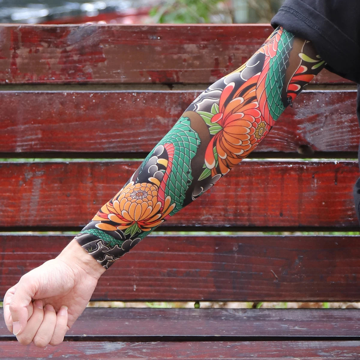1PC Ultra thin seamle Tattoo  Sleeves Arm For Men Women Cool Travel Cycling Elastic Scratch Resistant Sunscreen Arm