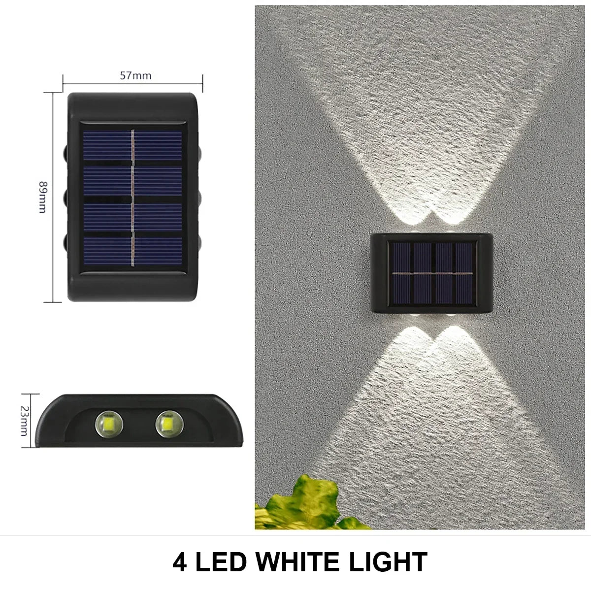 Solar Wall Lights Fence Lights Up and Down Fence LED Outdoor Waterproof Lamps Dusk to Dawn LED Lighting Wall Sconces