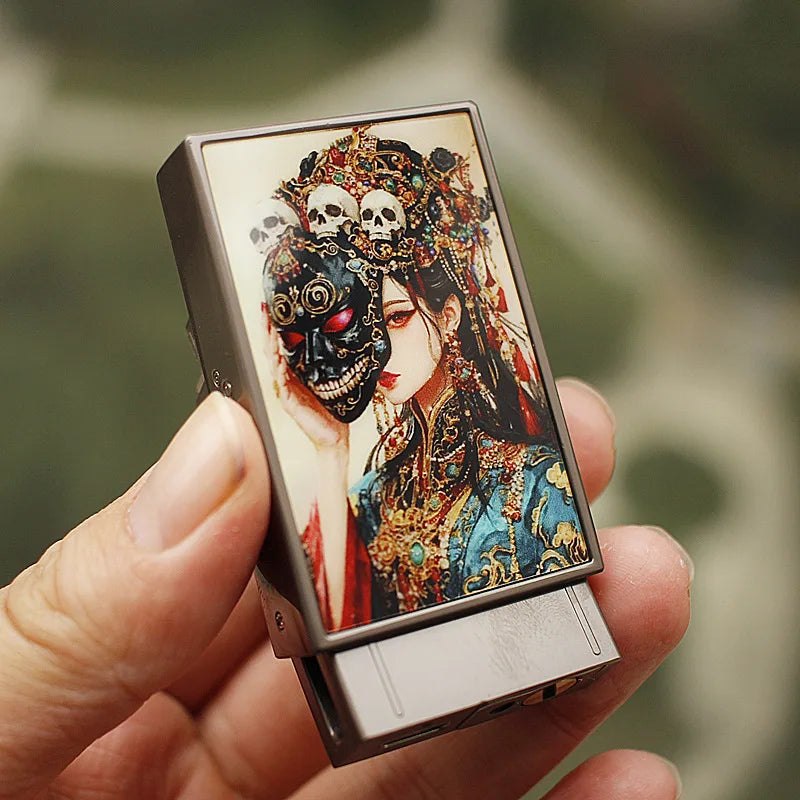 Personalized intelligent voice controlled kerosine lighter, new metal body, USB charging and cigarette lighting tool, men's gift