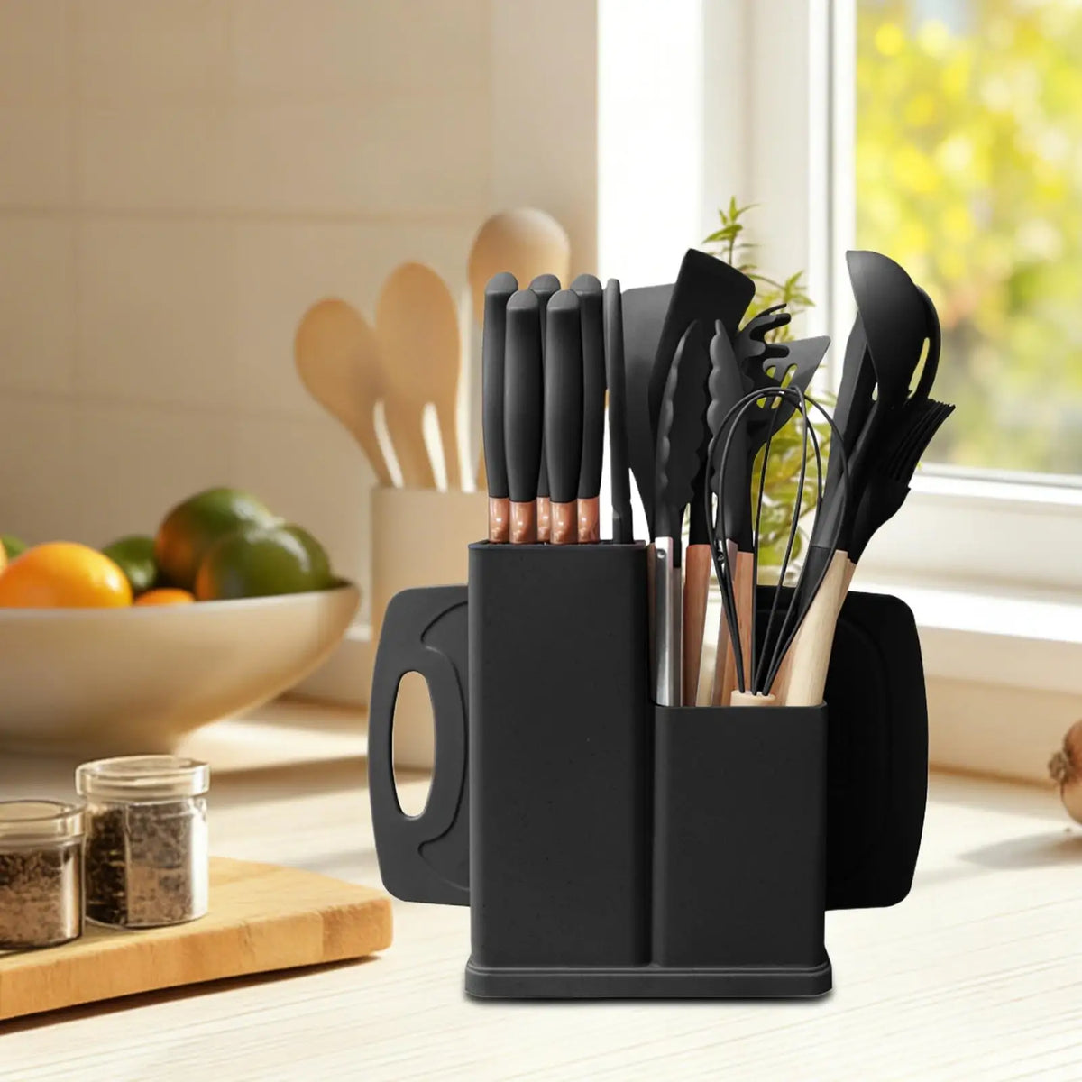 Cooking Utensils 19-Piece Heat Resistant Nonstick Safe Silicone Kit Kitchen Cooking Tools Set For Home Indoor Counter Apartment