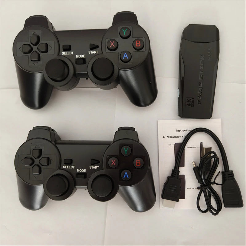 M8 TV Stick Video Game Console 2.4G Double Wireless Controller 4K 20000 Games 32GB Retro Games for Children Christmas Gift